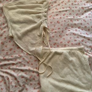 SHEIN Cream Mini Skirt